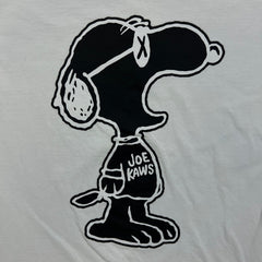 KAWS x Uniqlo x Peanuts Joe Kaws Yawn Outline Tee Mens Small White Graphic Tee