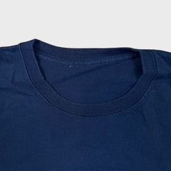 Vintage Y2K Blank T Shirt Mens Medium Blue Faded Classic Basic Short Sleeve Tee