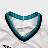Vintage 90s CCM San Jose Sharks Jersey Mens Large White Distressed NHL Hockey