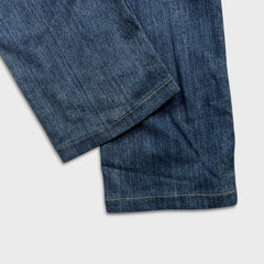 Carhartt Jeans Mens 33x29 Blue Straight Fit Faded Medium Wash Workwear Denim Pants