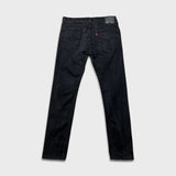 Levi's 512 Jeans Mens 36x32 Black Slim Taper Leg Dark Wash Mid Rise Stretch Denim Pants