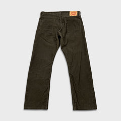 Levi's 514 Pants Mens 32x29 Brown Slim Straight Fit Corduroy Y2K Casual Trouser