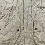 Vintage 90s Nautica Jacket Mens Large Beige Full Zip Outdoor Bomber Coat