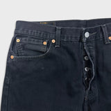 Levi's 501 Jeans Mens 32x32 Black Original Straight Leg Dark Wash Denim Pants