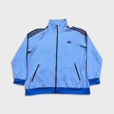 Adidas Originals Tracksuit Top Mens 2XL Blue 3 Stripes Full Zip Sweatshirt