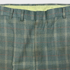 Vintage 70s Levi’s Sta-Prest Pants Mens 32x31 Green Plaid Straight Trousers