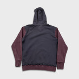 G-Star Raw Harm Hoodie Mens XL Purple 1/4 Button Up Faded Hooded Sweater