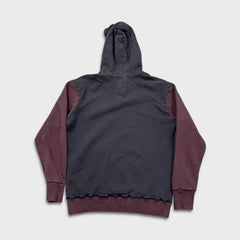 G-Star Raw Harm Hoodie Mens XL Purple 1/4 Button Up Faded Hooded Sweater