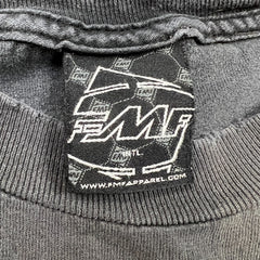 Vintage Y2K FMF Intl Racing T Shirt Mens Large Black Faded Distressed Motocross Tee