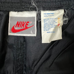 Vintage 90s Nike Sportswear Track Pants Mens Large Black Swoosh Athletic Jogger