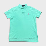 Polo Ralph Lauren Shirt Mens Large Green Pony Cotton Casual Preppy Short Sleeve