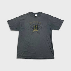 Vintage Y2K West Coast Choppers T Shirt Mens Large Gray Faded Jesse James Chopper Tee