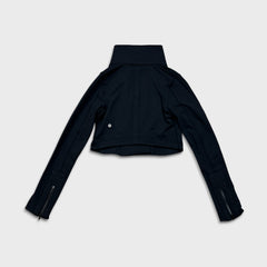 Lululemon Principal Jacket Womens Size 6 Black Full Zip Crop Athletic Track Top