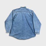 Vintage 90s Levi's Denim Shirt Mens XL Blue Faded Light Wash Button Up