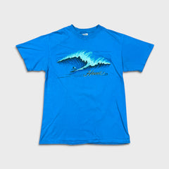 Vintage 1983 Hawaii T Shirt Mens Medium Blue Single Stitched USA Surfing Tee