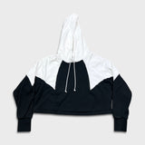 Adidas Originals Hoodie Womens XS Black Cropped Sports Hooded Sweater