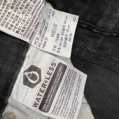 Levi's 512 Jeans Mens 33x32 Black Slim Taper Leg Dark Wash Mid Rise Stretch Denim Pants