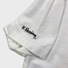 Uniqlo x Keith Haring T Shirt Mens Small White New York Short Sleeve Pocket Tee