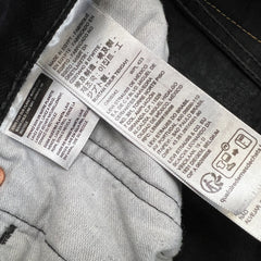 Levi's 501 Jeans Mens 34x30 Black Original Straight Leg Dark Wash Denim Pants