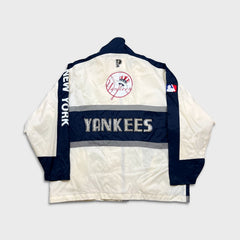 Vintage 90s New York Yankees Pro Player Jacket Mens XL White MLB Windbreaker