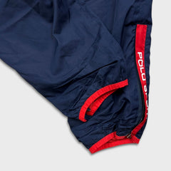 Vintage 90s Polo Sport Ralph Lauren Track Pants Mens Medium Blue Lined Jogger