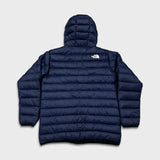 The North Face Jacket Mens Medium Blue Puffer Down 700 Full Zip Outdoor Coat