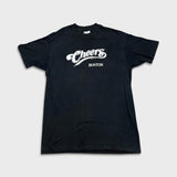 Vintage 90s Cheers Boston TV Show T Shirt Mens XL Black USA Single Stitch Tee