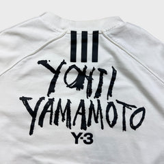 Adidas Y-3 Yohji Yamamoto Signature Sweatshirt Mens Large White Graphic Crewneck