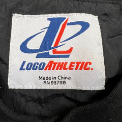 Vintage Y2K Logo Athletic NFL Jacket Mens XL Black Sports Windbreaker Bomber Pullover