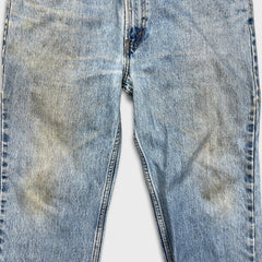 Vintage Y2K Levi's 516 Jeans Mens 36x30 Blue Slim Fit Straight Leg Light Wash Distress Denim Pants