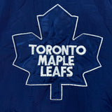 Vintage 90s Starter Toronto Maple Leafs Heavy Jacket Mens XL Blue 1/4 Zip NHL Hockey Coat