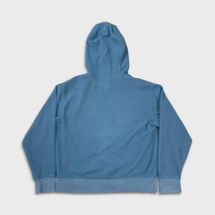 Vintage Y2K Gap Fleece Mens XS Blue Spell Out Outdoor Hooded Pullover Jacket