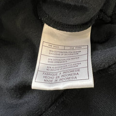 Vintage Y2K Nike Air Sweatshirt Mens Large Black Sportswear Swoosh Full Zip Velour Track Top