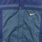 Vintage 90s Nike Sportwear Jacket Mens XL Blue Big Swoosh Full Zip Windbreaker