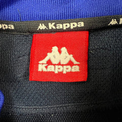 Vintage Y2K Kappa Sweatshirt Mens Medium Blue Japan University 1/4 Zip Tracksuit Top