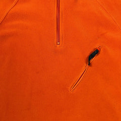 Vinatge Y2K Nike Sportswear Fleece Mens Large Orange Swoosh 1/4 Zip Outdoor Pullover Jacket