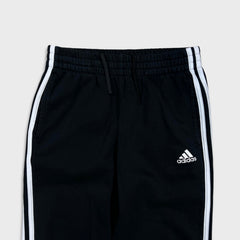 Vintage Y2K Adidas Sweatpants Mens Large Black 3 Stripes Spell Out Taper Leg Jogger