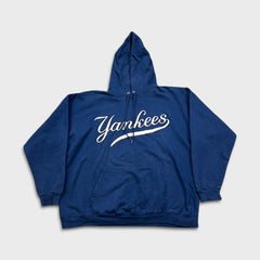 Vintage Majestic New York Yankees Hoodie Mens XL Blue MLB Baseball 90s Pullover