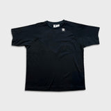 Adidas Originals T Shirt Mens Medium Black Trefoil Spell Out Short Sleeve Tee