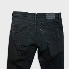 Levi's 511 Jeans Mens 34x34 Black Slim Fit Mid Rise Dark Wash Stretch Denim Pants