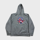 Mitchell & Ness Toronto Raptors Hoodie Mens XL Gray Classic Logo NBA Basketball Sweater