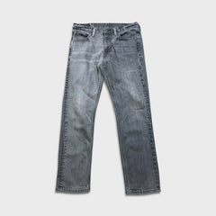 Levi's 541 Jeans Mens 32x29 Grey Athletic Taper Faded Stone Wash Denim Pants