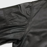 Vintage 90s Sears Leather Jacket Mens XL Black Full Zip Flight A-2 G-1 Bomber
