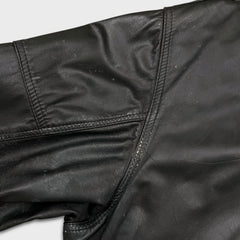 Vintage 90s Sears Leather Jacket Mens XL Black Full Zip Flight A-2 G-1 Bomber