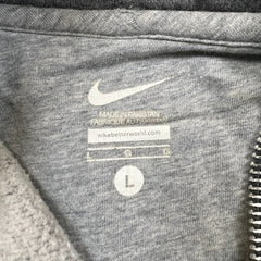 Nike Sportswear Hoodie Mens Large Gray Swoosh Full Zip Hooded Sweater