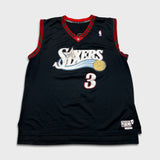 2014 Adidas Allen Iverson #3 Philadelphia 76ers Jersey Mens XL Sewn NBA Hardwood Classics