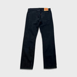 Levi's 501 Jeans Mens 32x32 Black Original Straight Leg Dark Wash Denim Pants