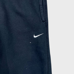 Vintage Y2K Nike Sportswear Sweatpants Mens Small Black Swoosh Relaxed Fit Paint Stain Faded