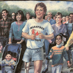 Vintage 90s The Terry Fox Run T Shirt Mens XL White We Can Do It Marathon Tee
