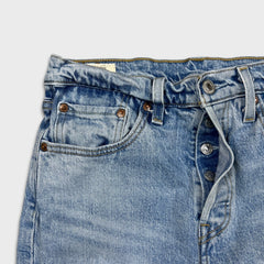 Levi's 501 S Jeans Womens 27x28 Blue Skinny Fit Slim Taper Leg Light Wash Denim Pants
